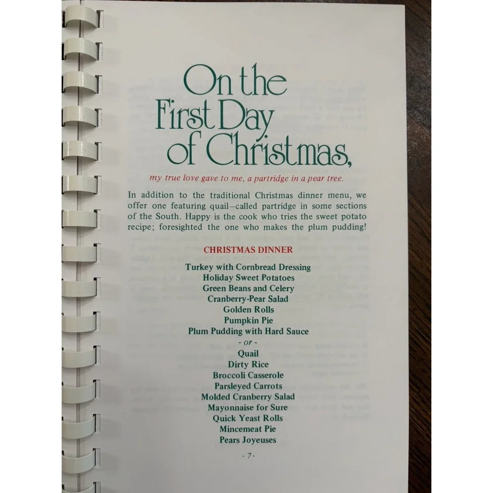 12 Days If Christmas Cookbook Ruth Mooreman Lalla Williams‎ Holiday Spiral